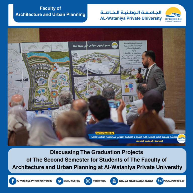 Discussing The Graduation Projects of The Second Semester for Students of The Faculty of Architecture and Urban Planning at Al-Wataniya Private University