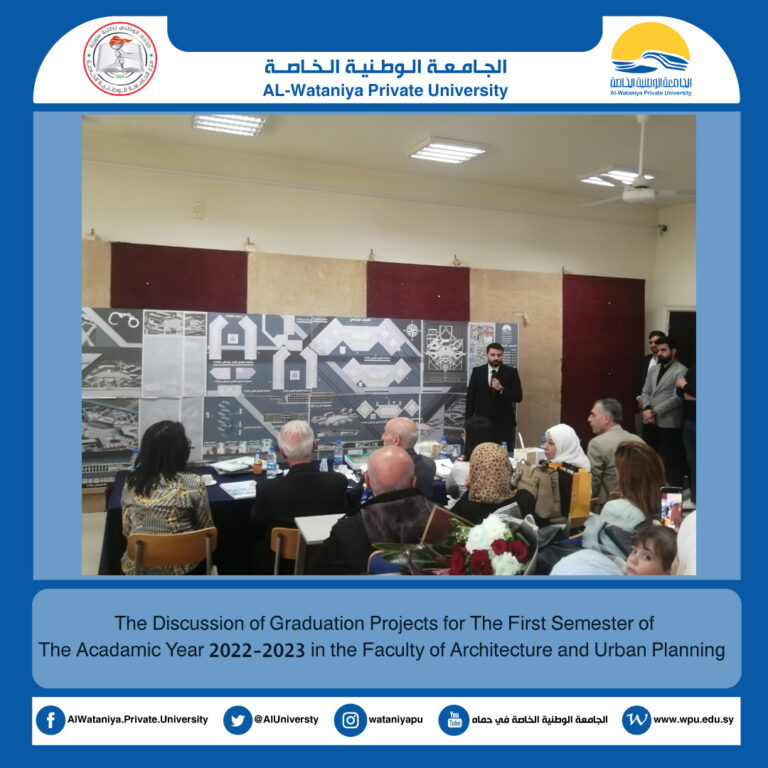 The Discussion of Graduation Projects for The First Semester of The Acadamic Year 2022-2023 in the Faculty of Architecture and Urban Planning