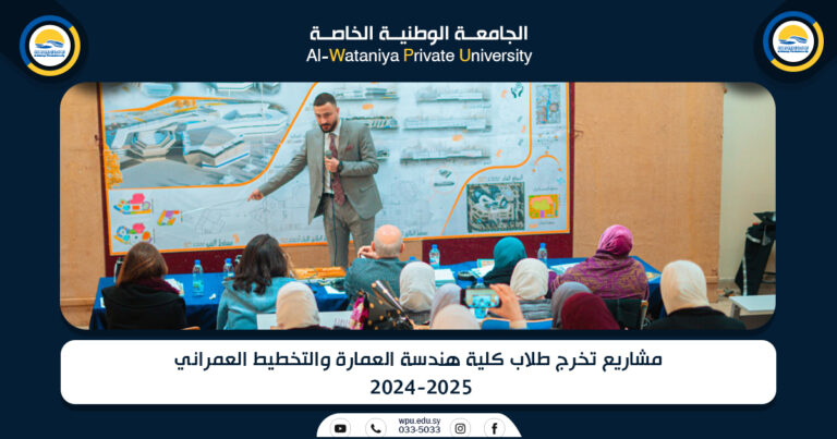 مناقشة مشاريع تخرج طلاب كلية هندسة العمارة والتخطيط العمراني  للعام الدراسي 2024-2025
