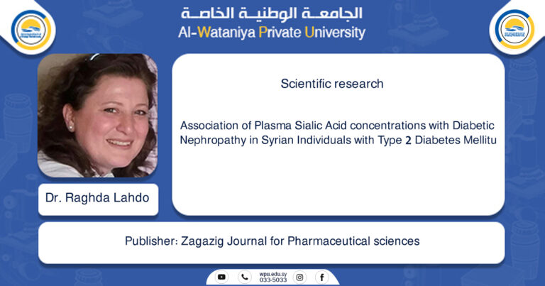 Association of Plasma Sialic Acid concentrations with Diabetic Nephropathy in Syrian Individuals with Type 2 Diabetes Mellitus