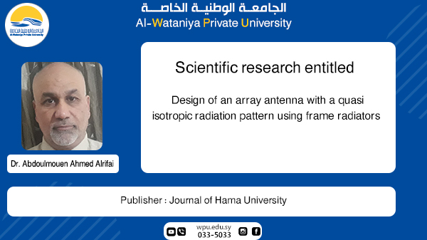 Design of an array antenna with a quasi-isotropic radiation pattern using frame radiators