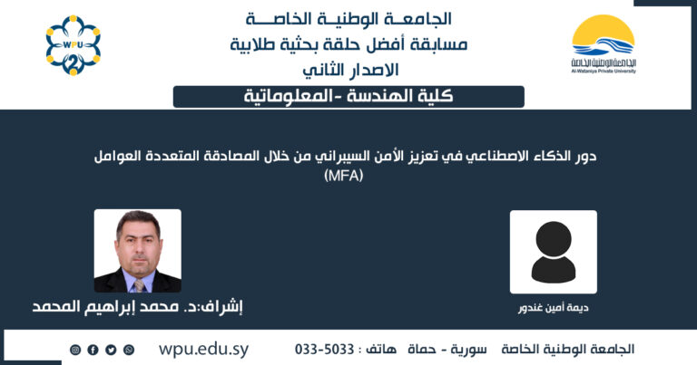 دور الذكاء الاصطناعي في تعزيز الأمن السيبراني من خلال المصادقة المتعددة العوامل (MFA)